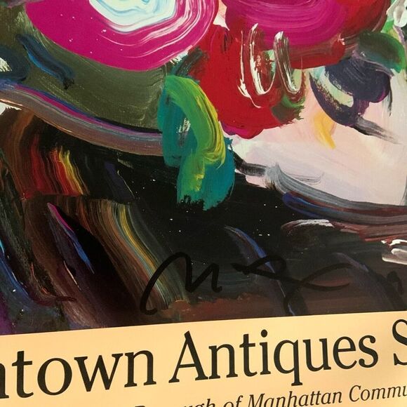 PETER MAX Signed “The Brown Lady” Poster (1990) - Picture 5 of 9